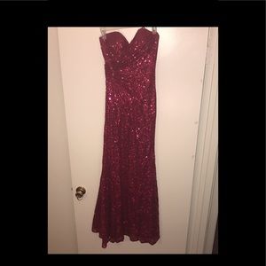 Cranberry red sequin dress